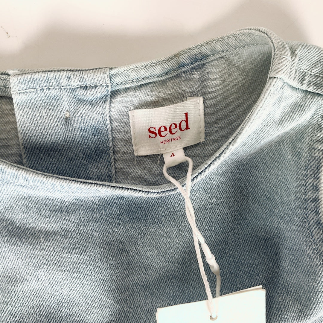 Seed Kids Light Wash Denim Sleeveless Top