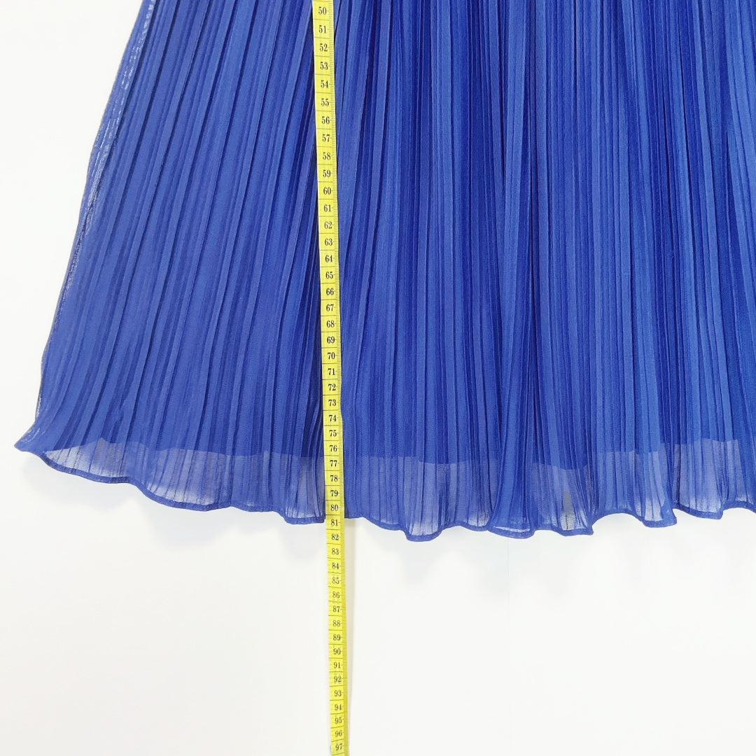 FOREVER NEW Navy Pleated Layered Mini Dress