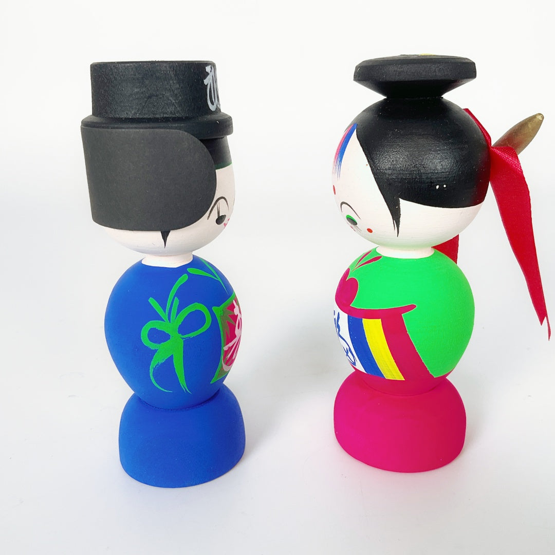 Korean Wooden Arts - Miniature Traditional Wedding Dolls
