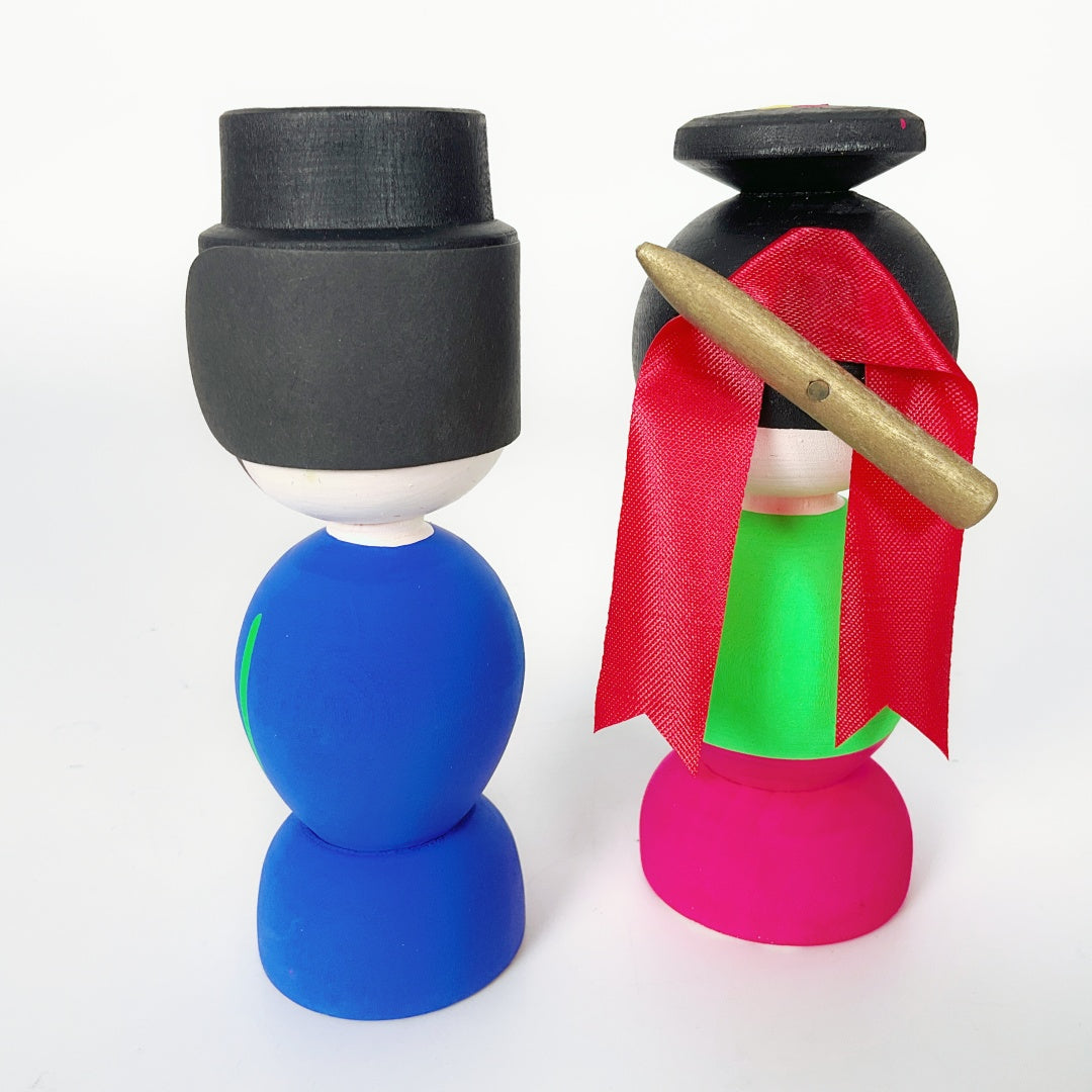 Korean Wooden Arts - Miniature Traditional Wedding Dolls