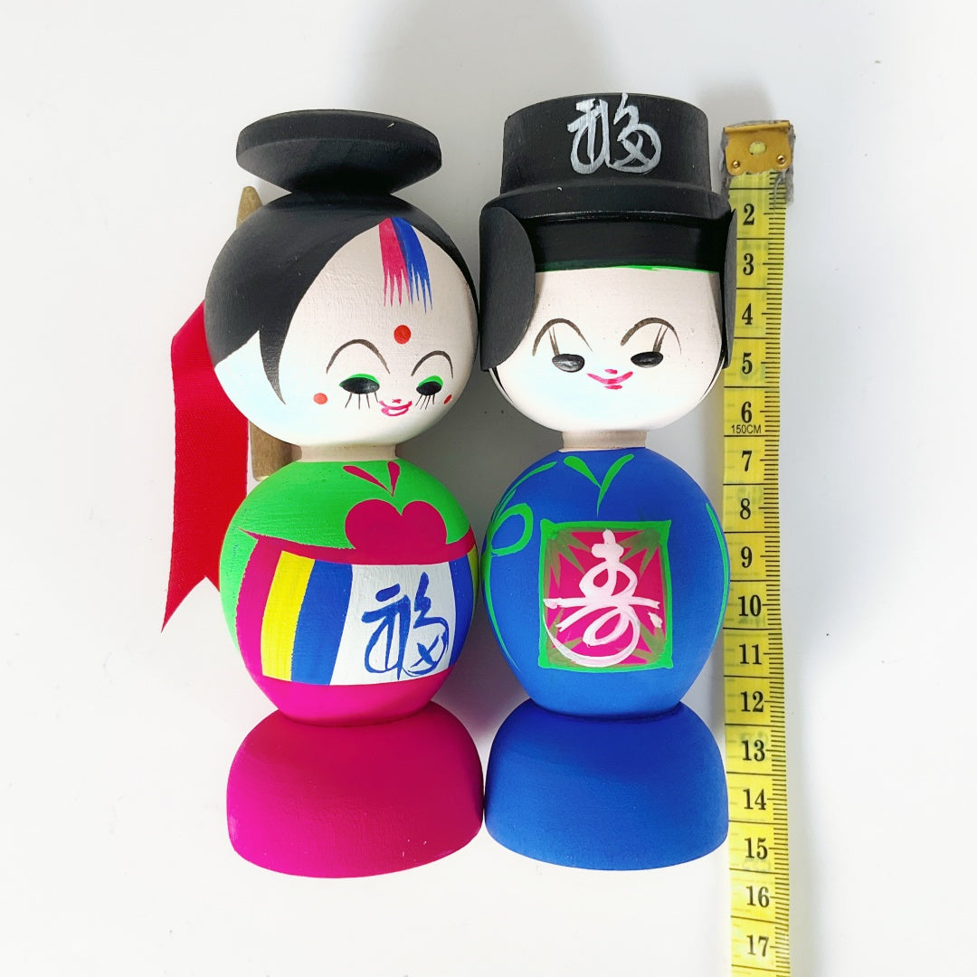 Korean Wooden Arts - Miniature Traditional Wedding Dolls