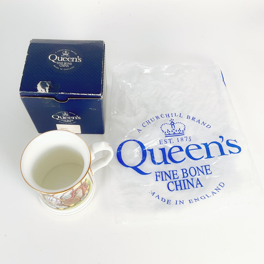 Queen's Fine Bone China Tennis Collectors Tankard Mug with Original Box & Sleeve