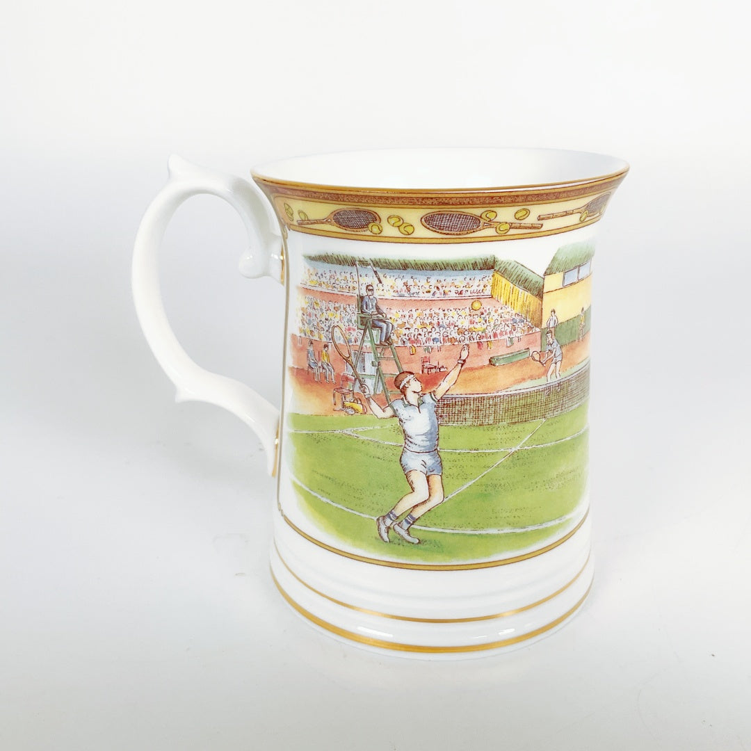 Queen's Fine Bone China Tennis Collectors Tankard Mug with Original Box & Sleeve
