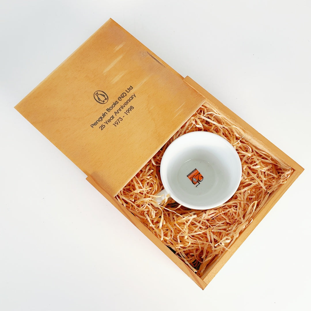 Penguin Books (NZ) Ltd 25th Anniversary Commemorative Porcelain Cup