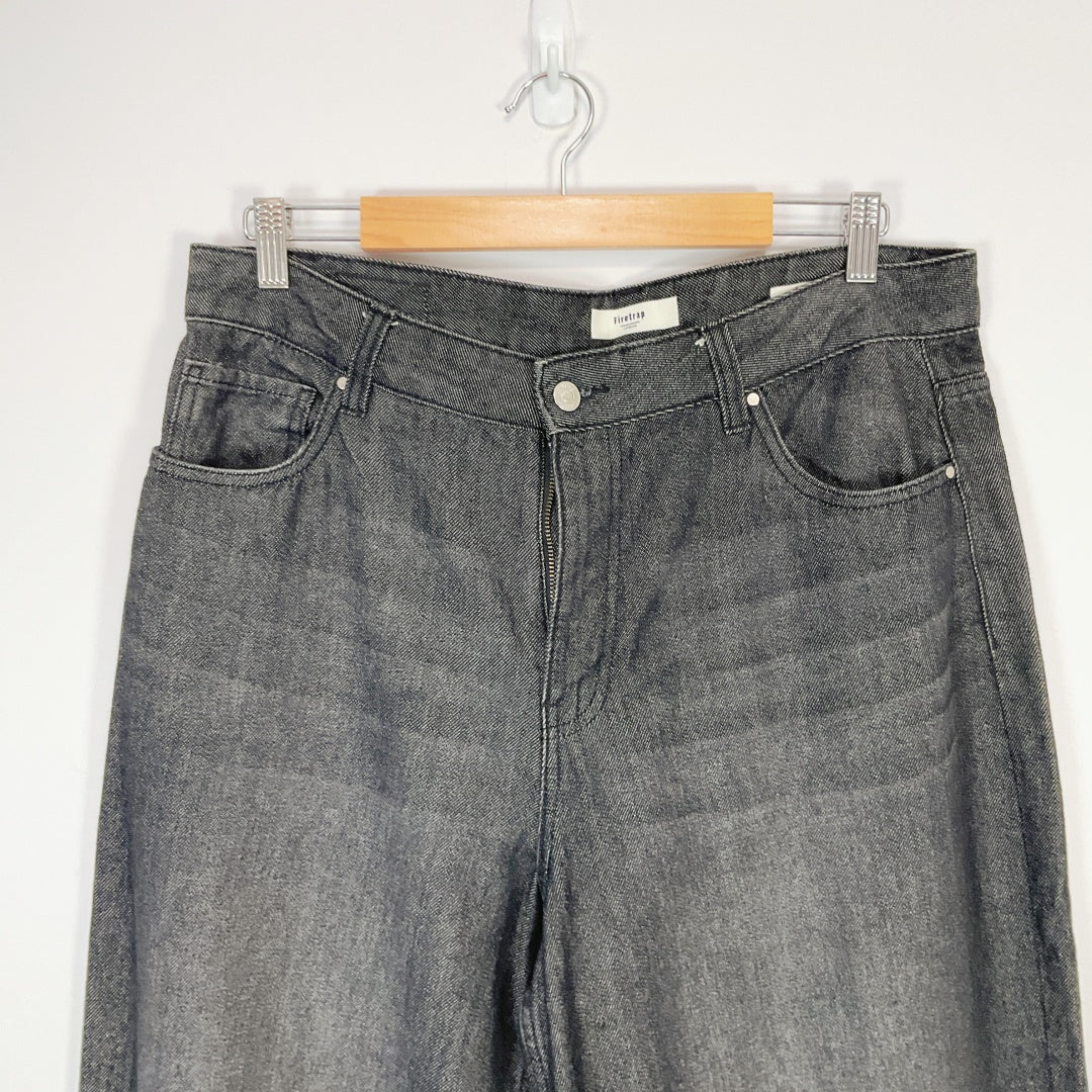 FIRETRAP LONDON  Barrel Leg Cotton Jeans