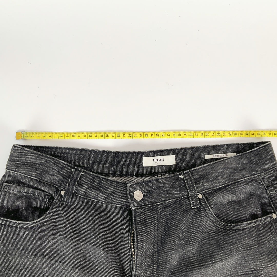 FIRETRAP LONDON  Barrel Leg Cotton Jeans