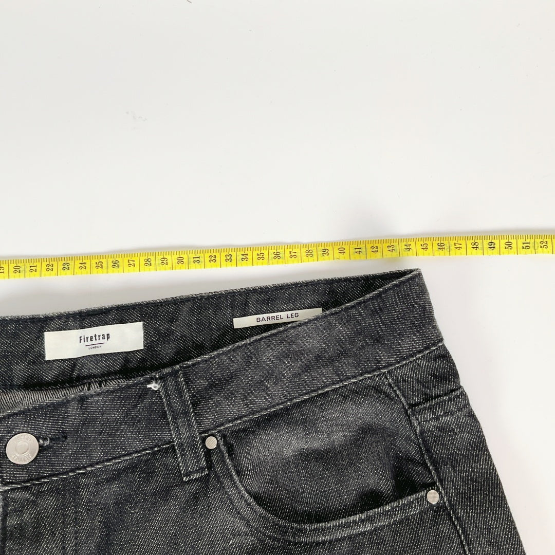 FIRETRAP LONDON  Barrel Leg Cotton Jeans