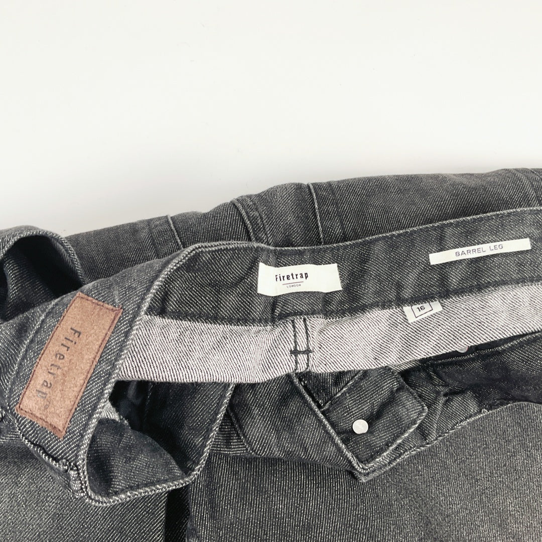 FIRETRAP LONDON  Barrel Leg Cotton Jeans