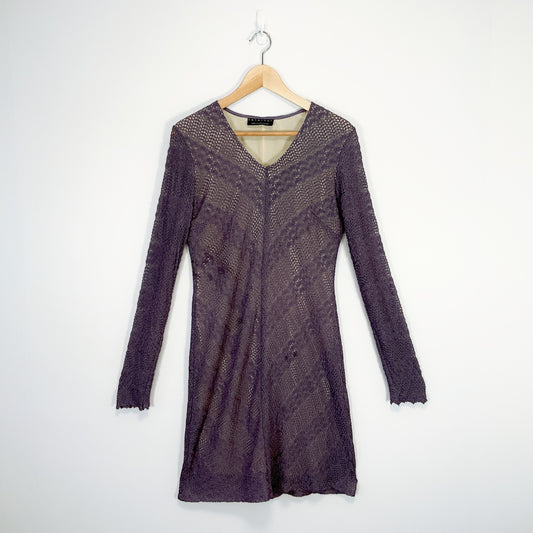 CATALYST - Long Sleeve Midi Lace Dress