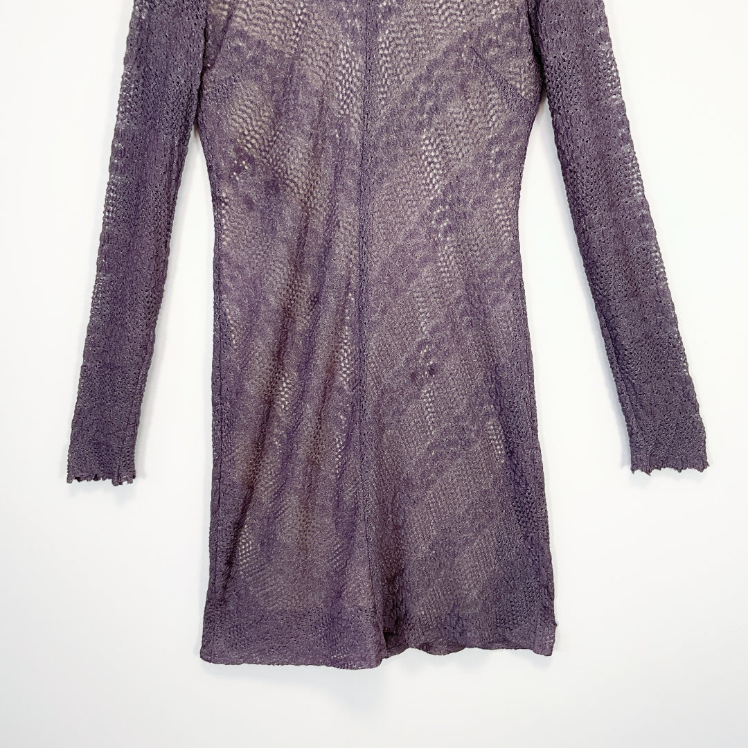 CATALYST - Long Sleeve Midi Lace Dress