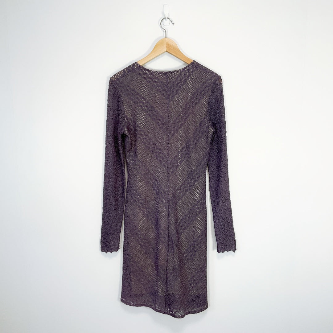 CATALYST - Long Sleeve Midi Lace Dress