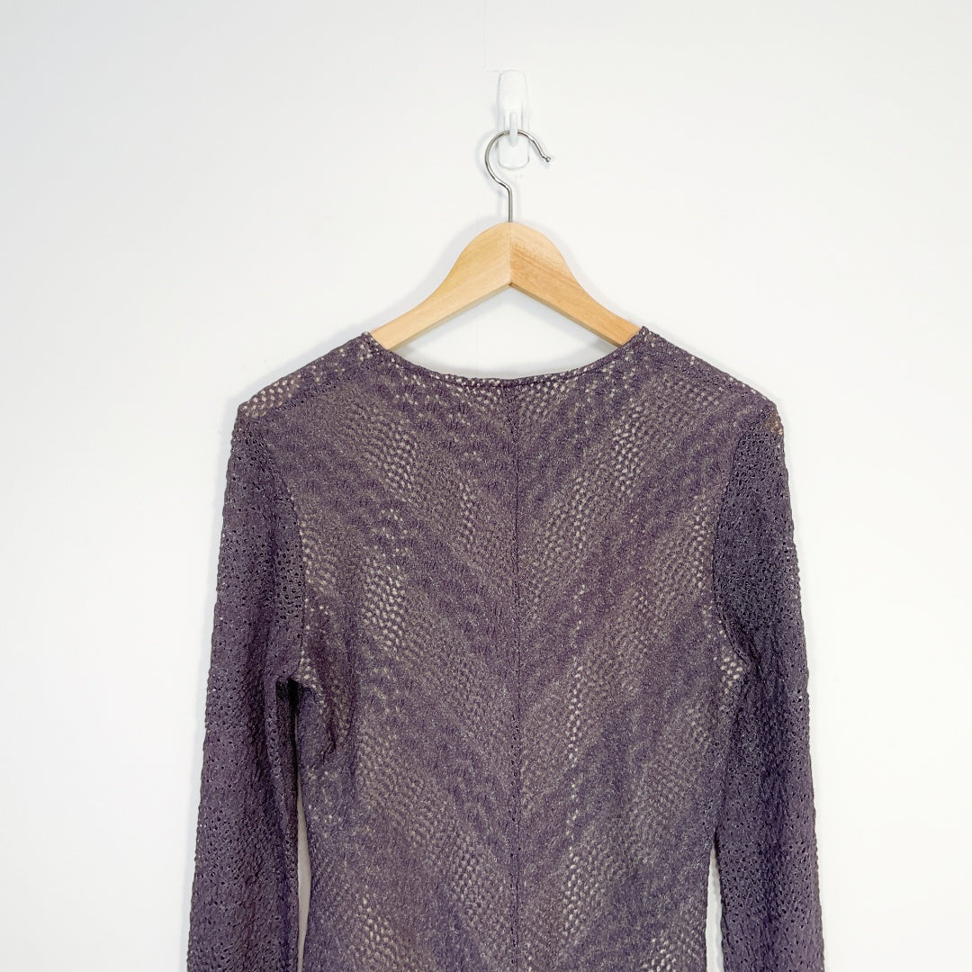 CATALYST - Long Sleeve Midi Lace Dress