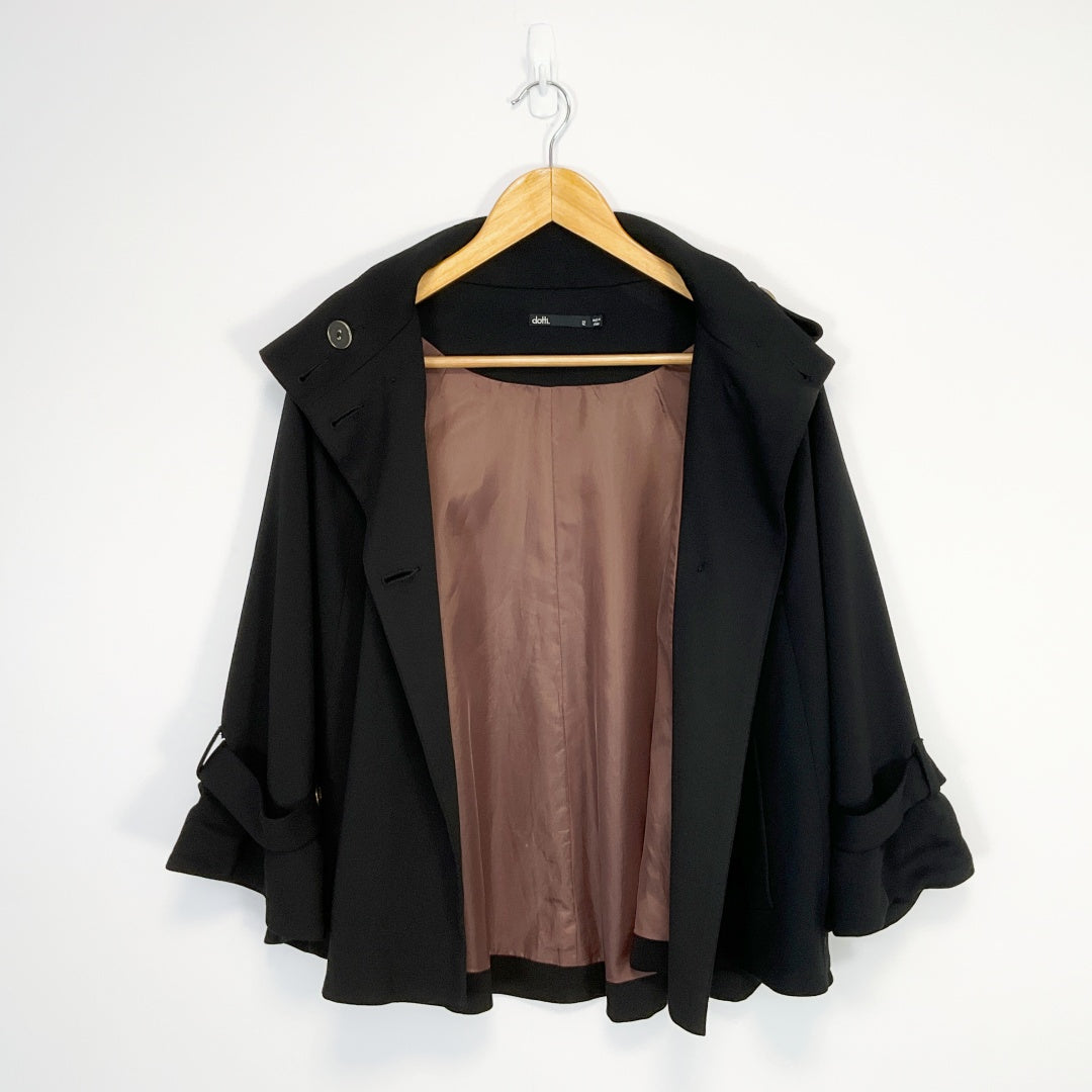 Dotti - Black Cropped Cape