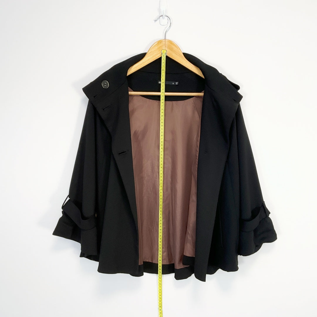 Dotti - Black Cropped Cape