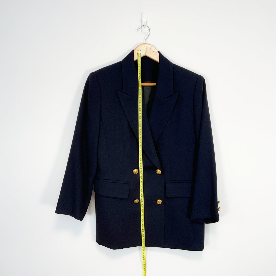 Tailored Navy Blazer and Skirt Set