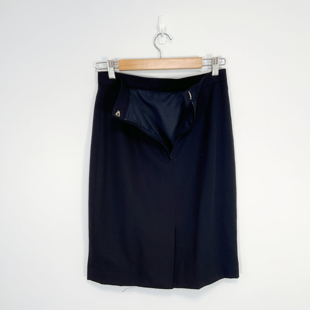 Tailored Navy Blazer and Skirt Set