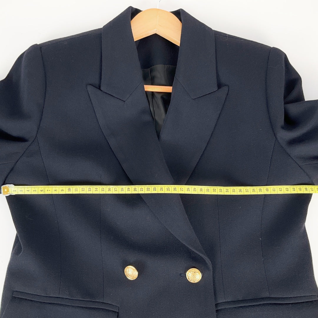 Tailored Navy Blazer and Skirt Set