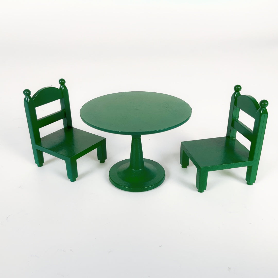 Vintage Green Adjustable Round Table Set Sylvanian Families