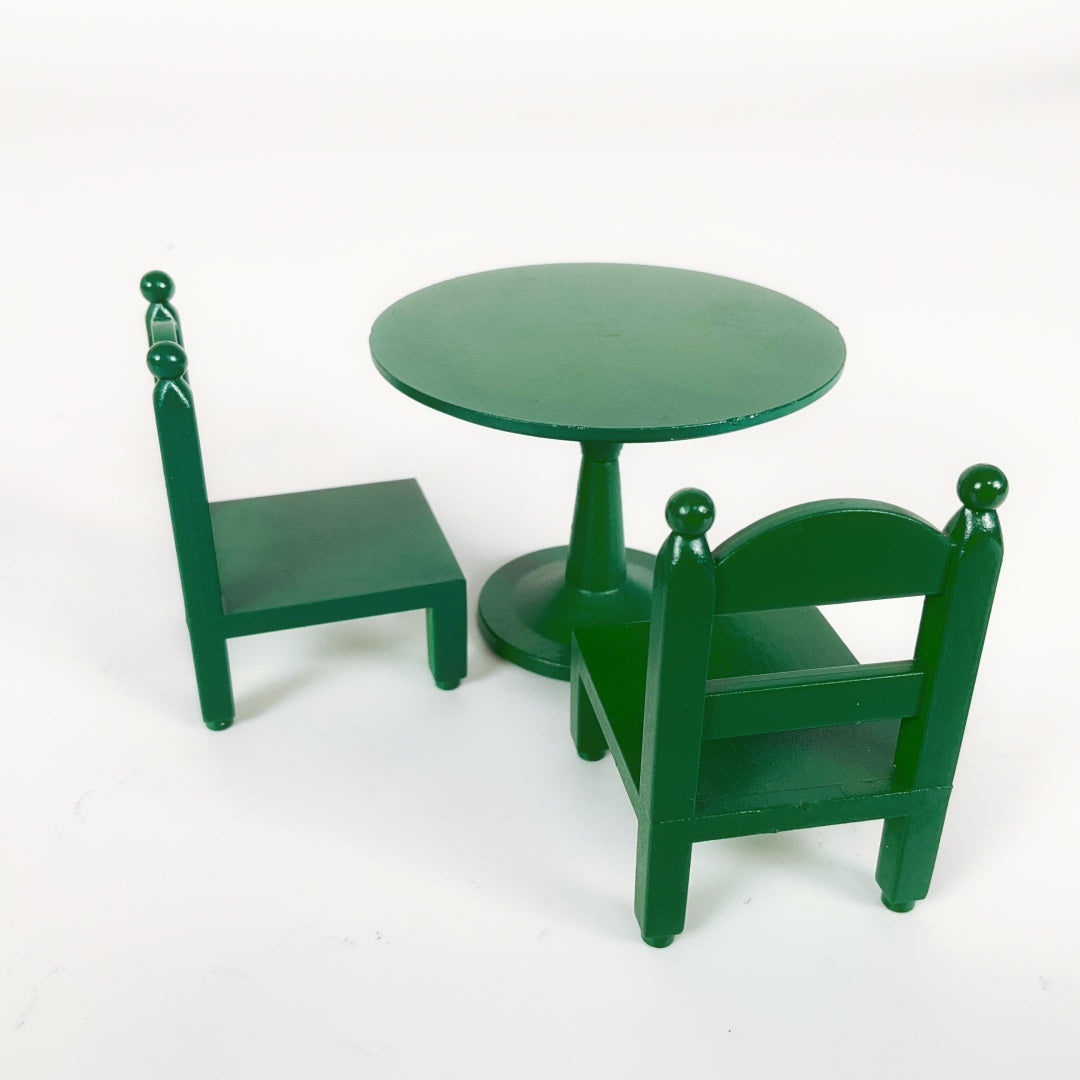 Vintage Green Adjustable Round Table Set Sylvanian Families