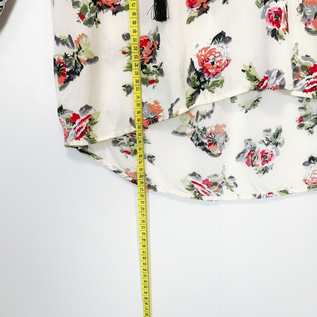 Random - Floral Print Long-Sleeve Top