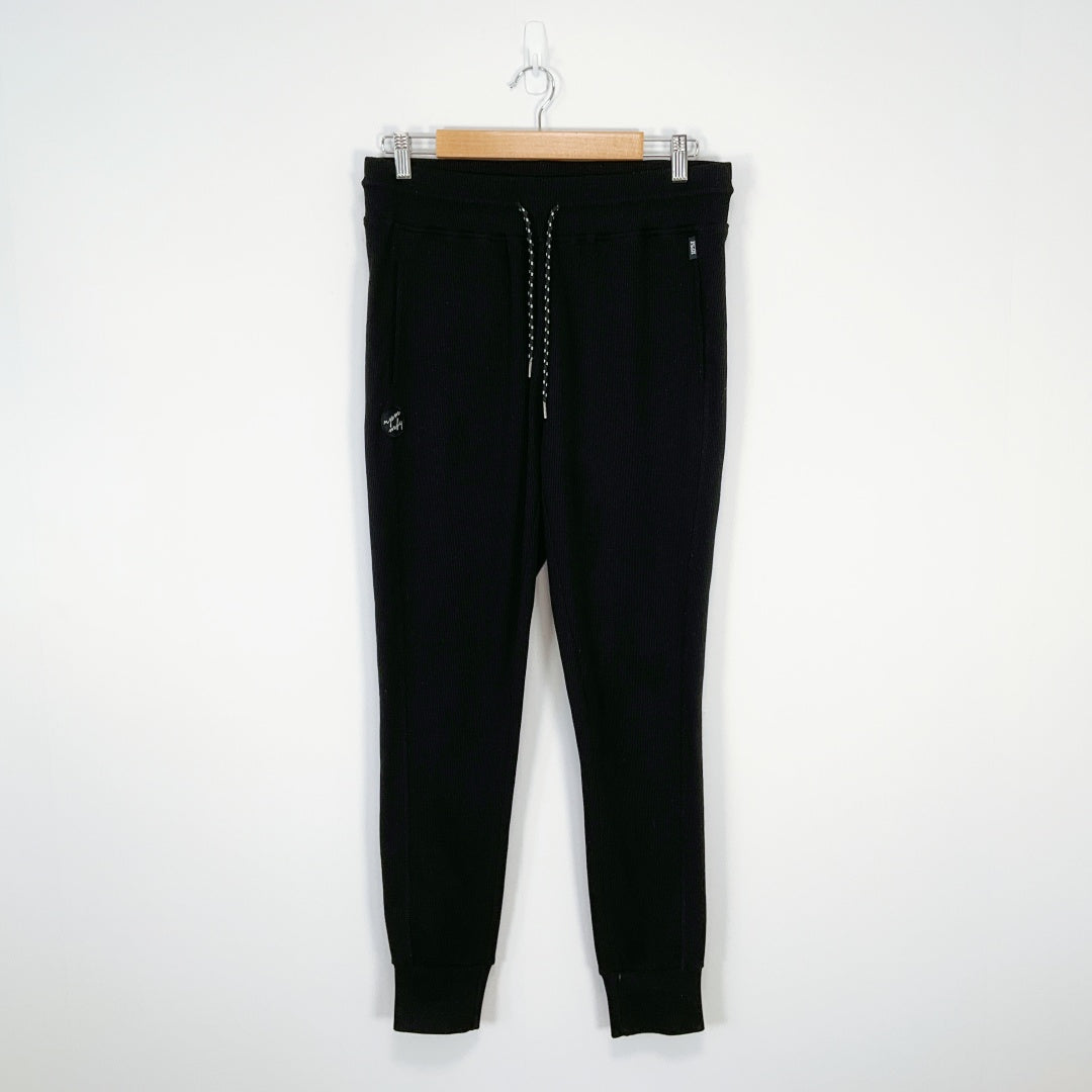 RPM - Black Ribbed Jogger Pants