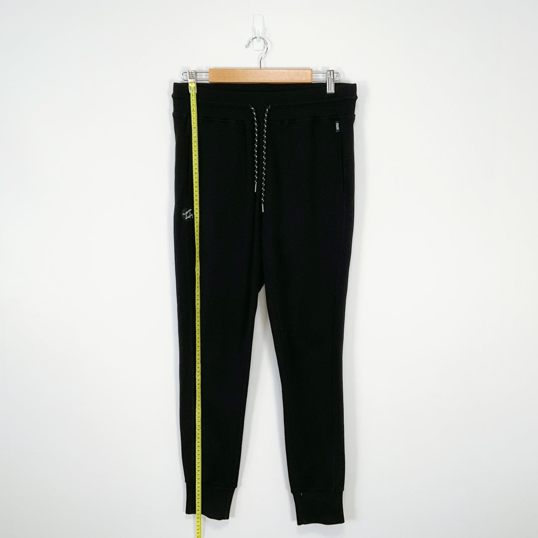 RPM - Black Ribbed Jogger Pants