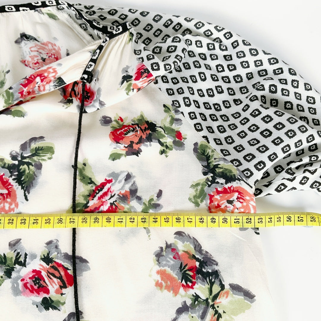 Random - Floral Print Long-Sleeve Top