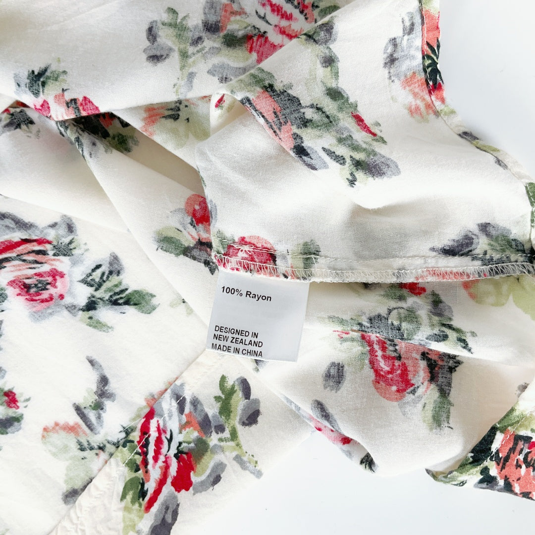 Random - Floral Print Long-Sleeve Top