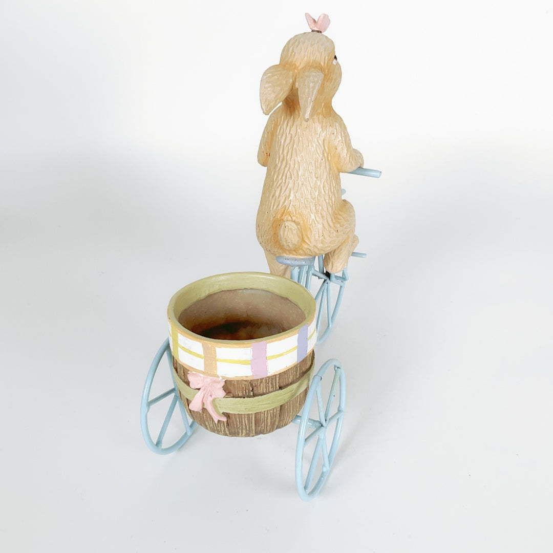 Bunny on a Tricycle with Butterfly &  Basket