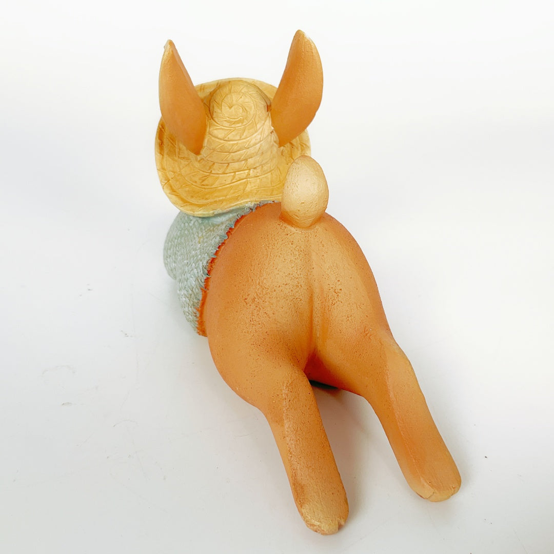 Charming Country Bunny with Straw Hat & Jacket
