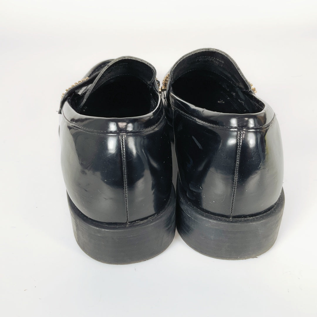Zara - Black Loafers with Golden hardware