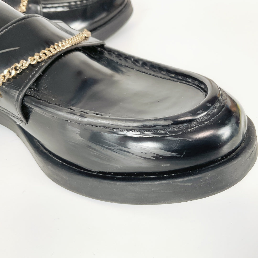 Zara - Black Loafers with Golden hardware