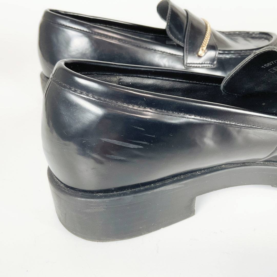 Zara - Black Loafers with Golden hardware