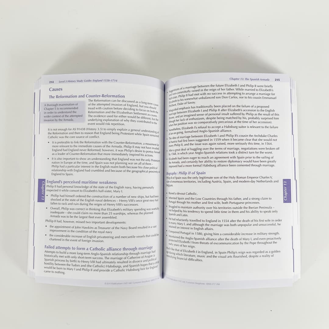 NCEA Level 3 History ESA Study Guides - England 1558 - 1714