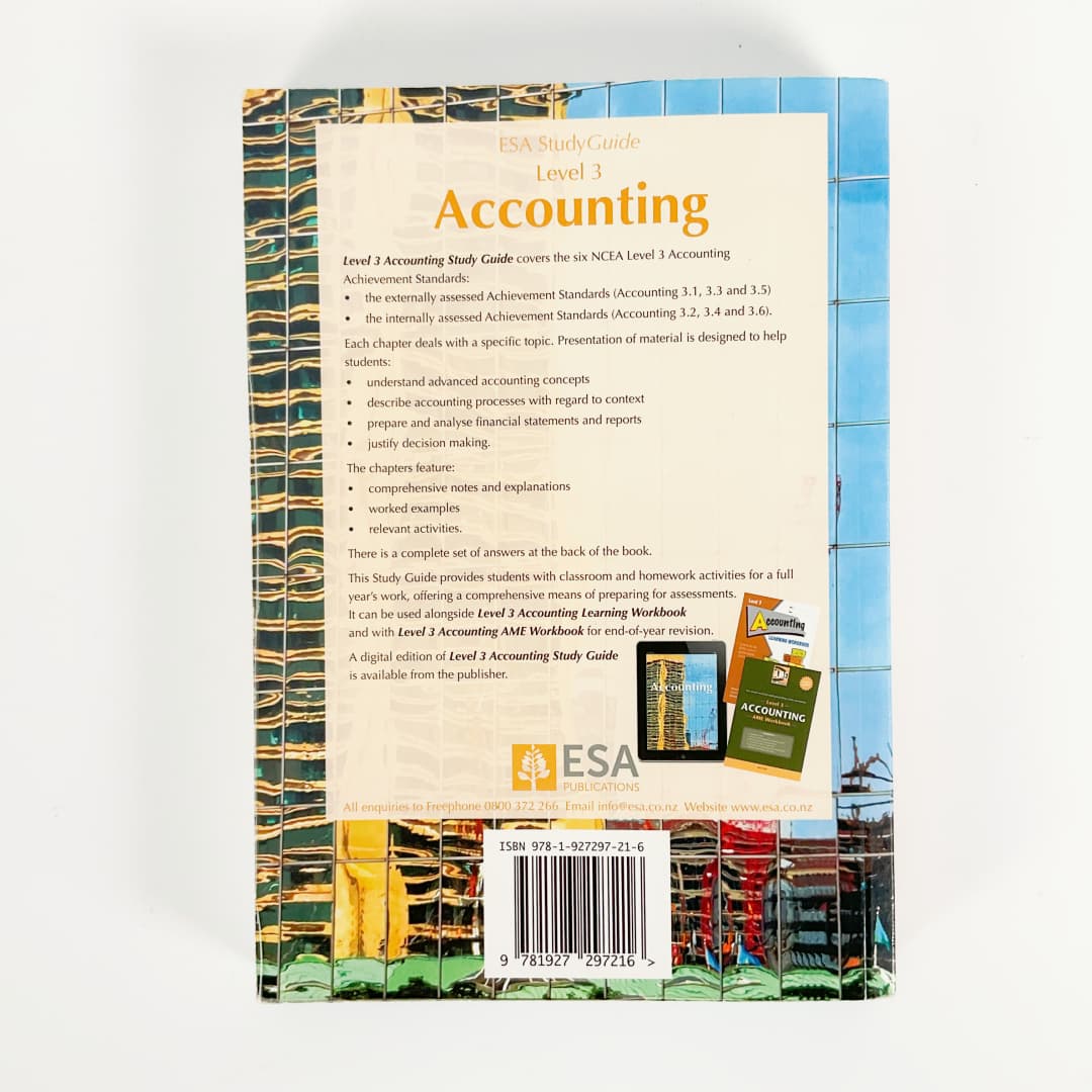 NCEA Level 3 Accounting ESA Study Guide