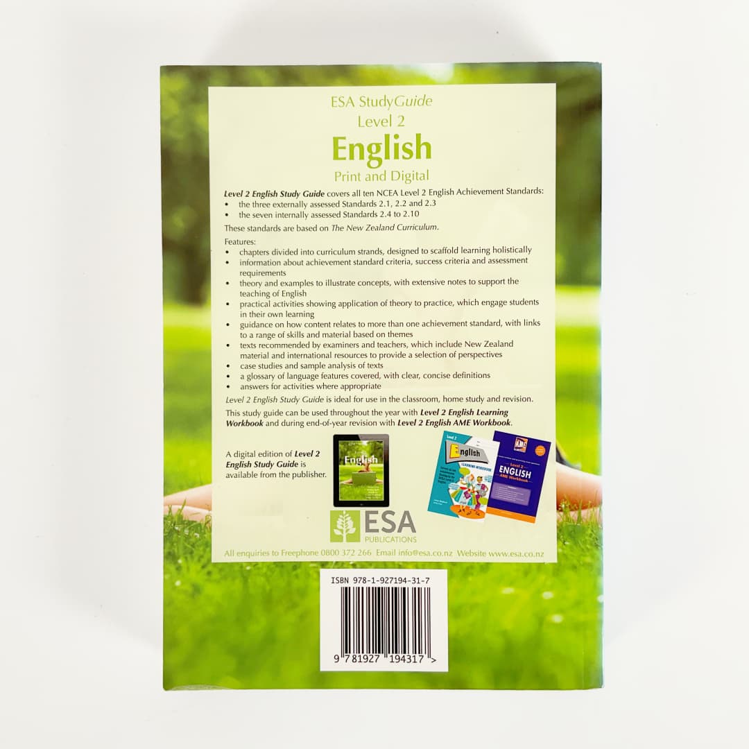 NCEA Level 2 English ESA Study Guide