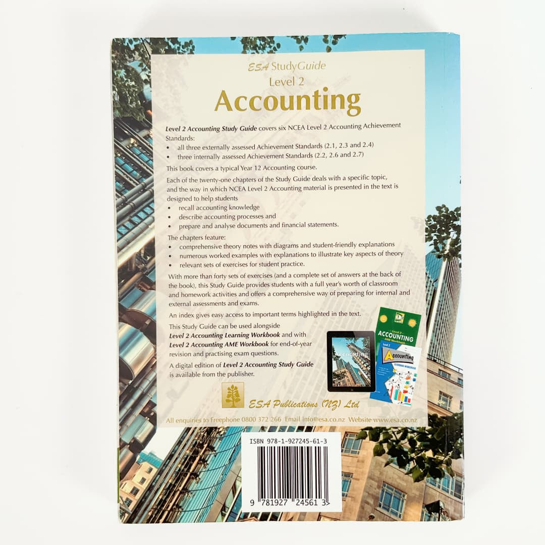 NCEA Level 2 Accounting ESA Study Guide