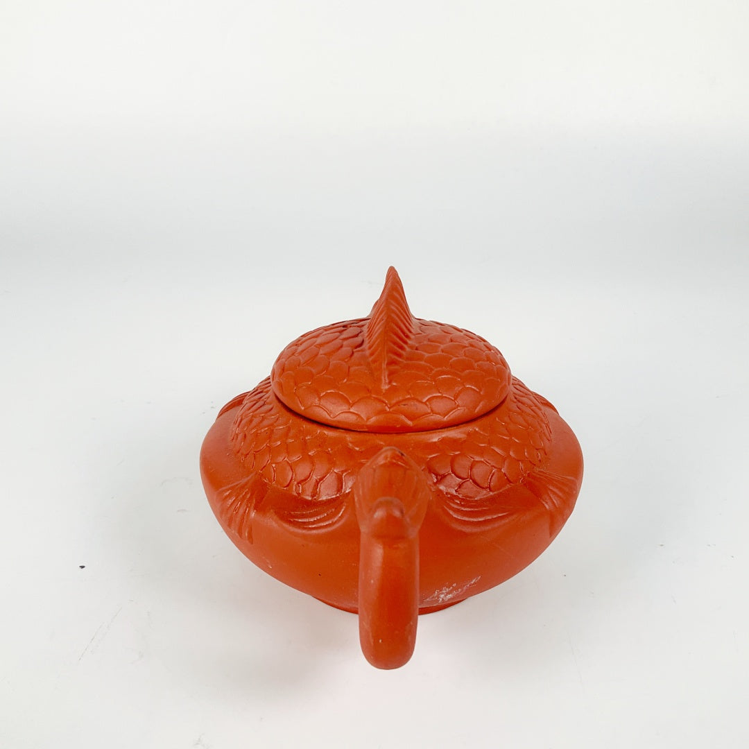 Title - Terracotta Fish-Shaped Teapot