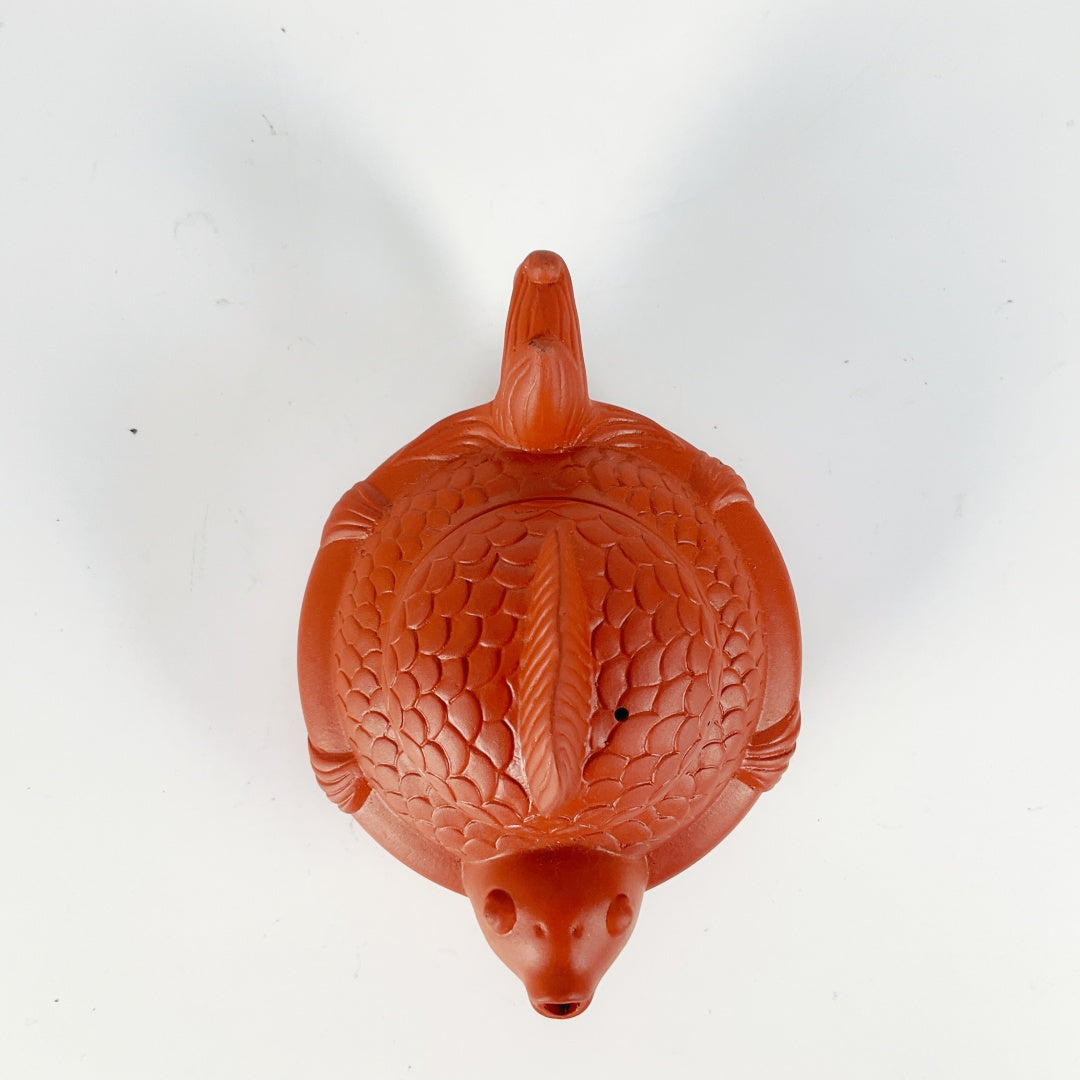 Title - Terracotta Fish-Shaped Teapot