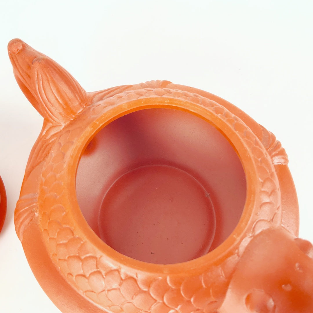 Title - Terracotta Fish-Shaped Teapot