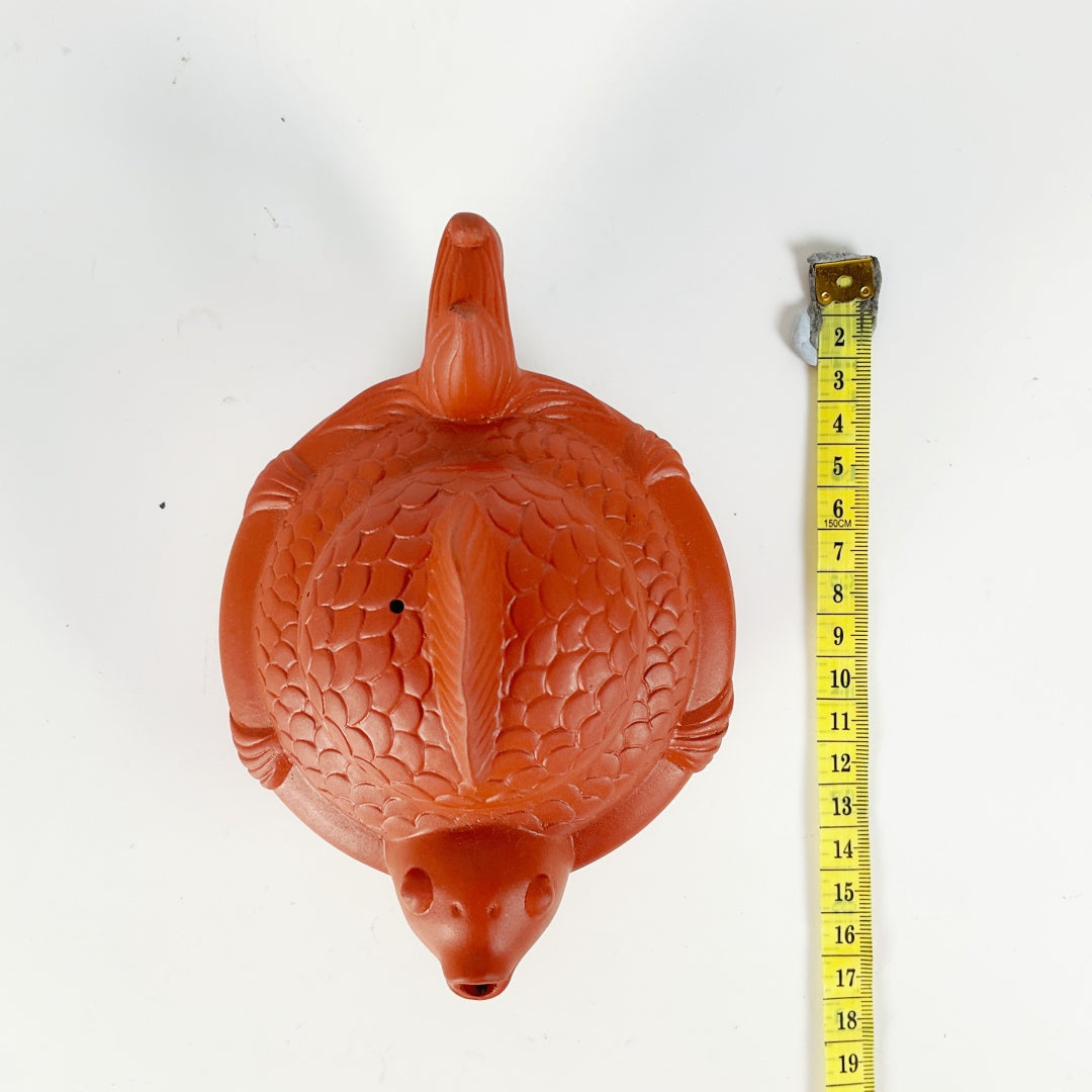 Title - Terracotta Fish-Shaped Teapot