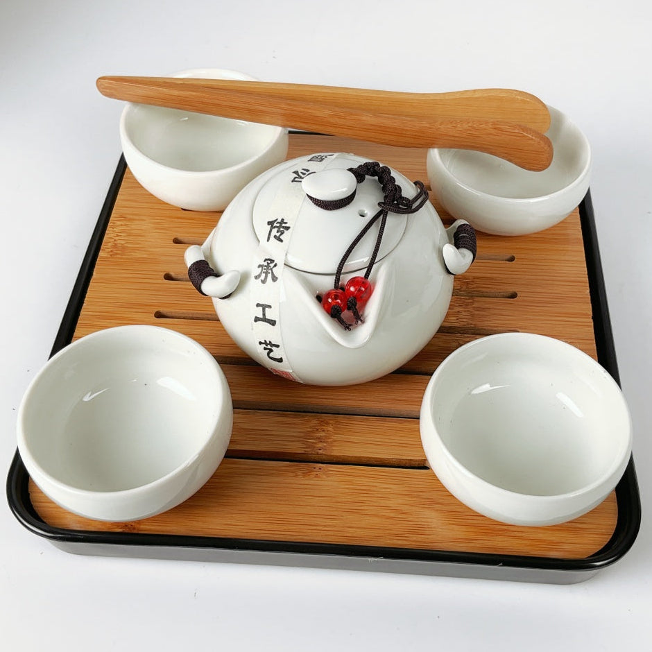 Portable Dehua Ceramic Tea Set