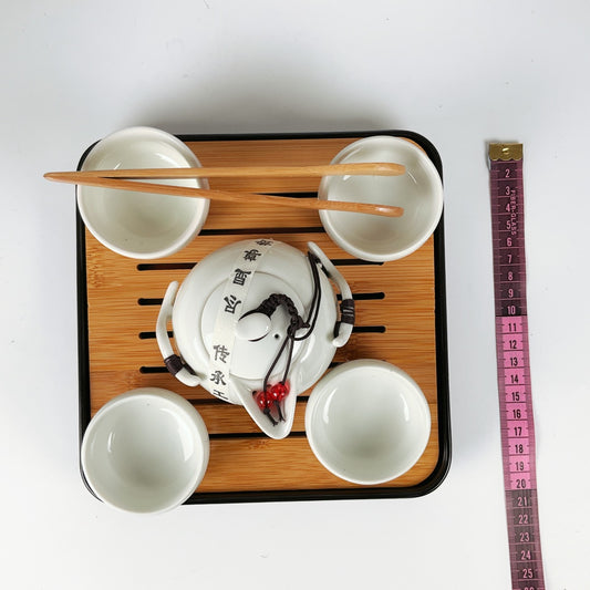 Portable Dehua Ceramic Tea Set
