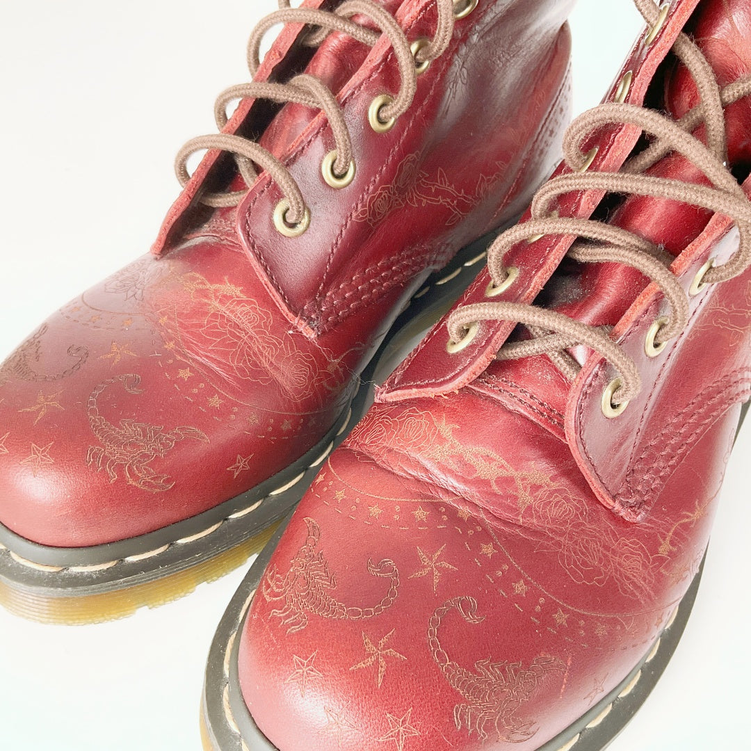 Dr. Martens Deep Red Vintage-Style Boots