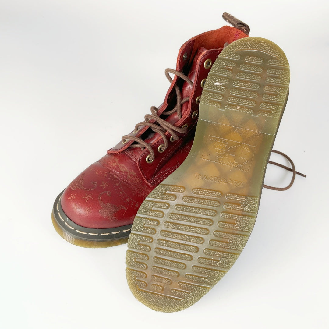 Dr. Martens Deep Red Vintage-Style Boots