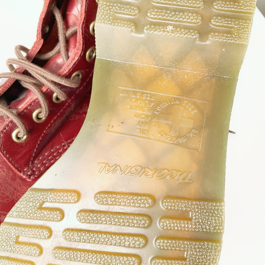 Dr. Martens Deep Red Vintage-Style Boots