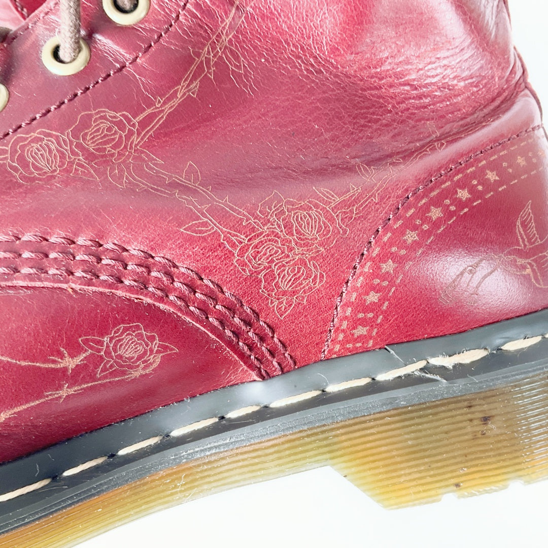 Dr. Martens Deep Red Vintage-Style Boots