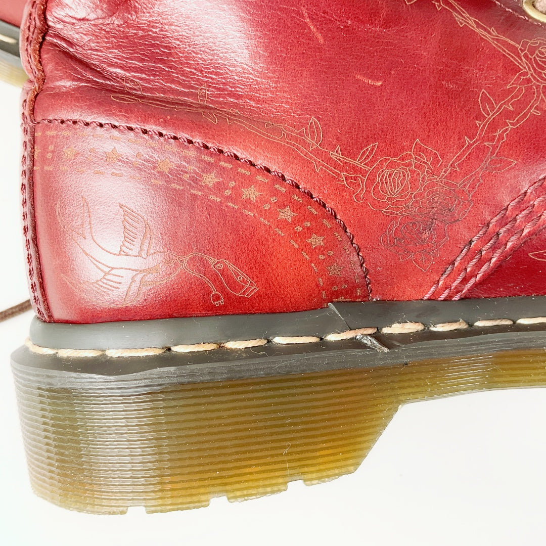 Dr. Martens Deep Red Vintage-Style Boots