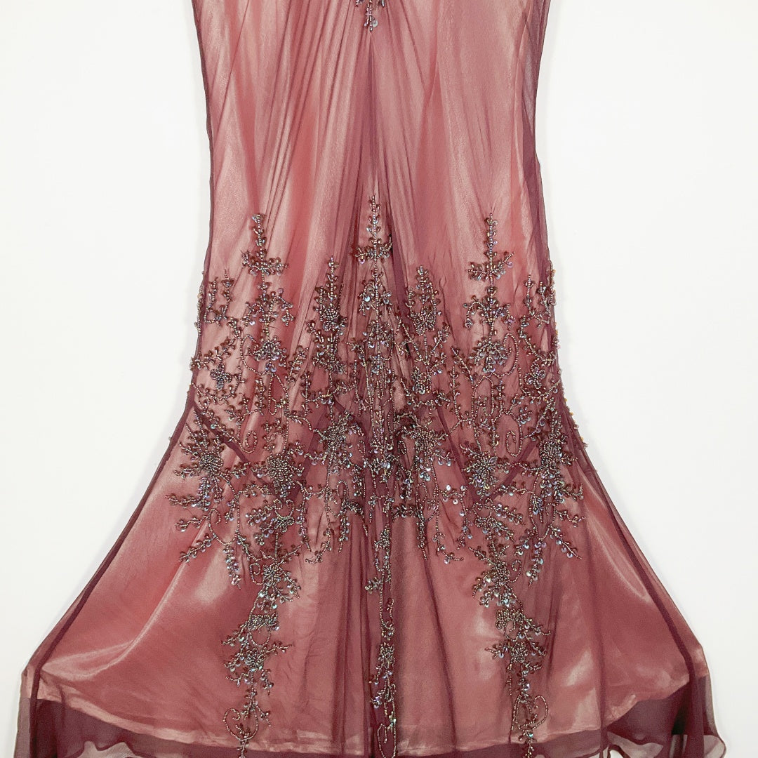 LAURAK - Silk Embellished Asymmetric Dress