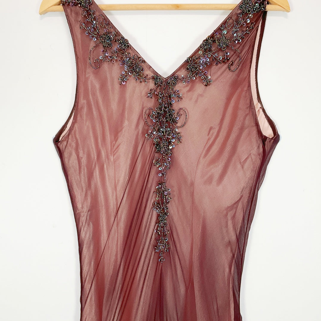 LAURAK - Silk Embellished Asymmetric Dress